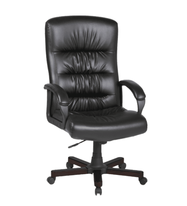 エグゼクティブチェア ハイバック PUレザー (光沢木製脚) ROCKY EX-55