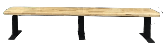 ม้านั่งไม้ยางพารา ขาเหล็ก ROCKY W-BENCH