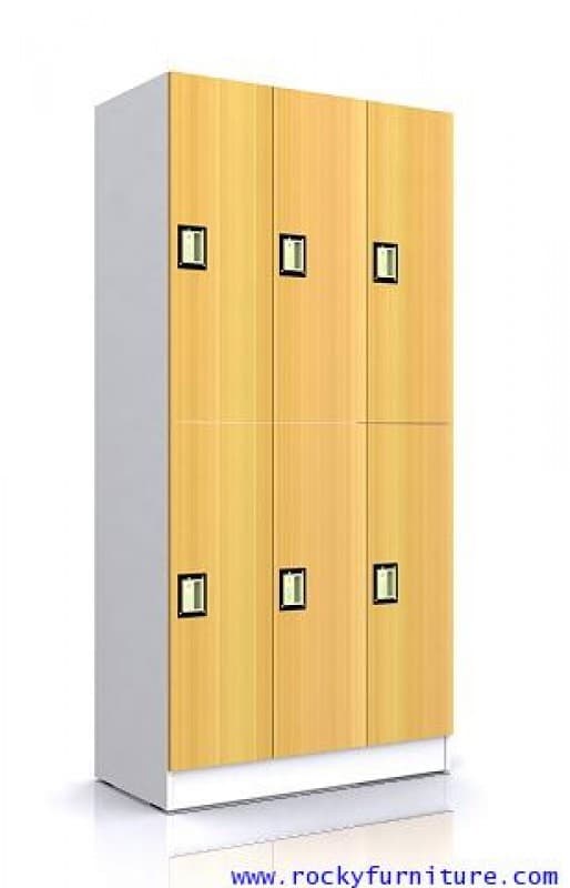 ตู้ล็อคเกอร์ไม้ 6 ช่อง ROCKY WLK-32A