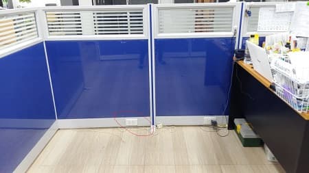 พาทิชั่นรุ่น 5 ครึ่งกระจกขัดลาย ขนาดความสูง 120 cm