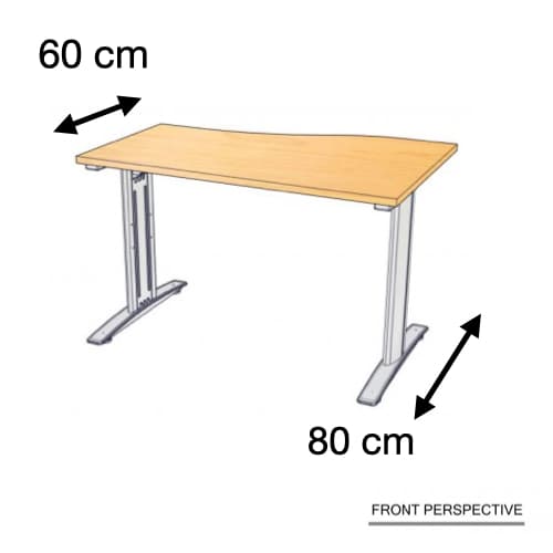 Master Series Office Desk with Right Cutout and Reinforced Beam