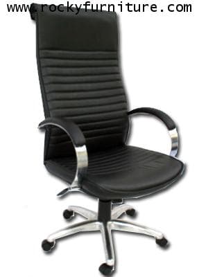 High type leather chair with chromium leg RO...