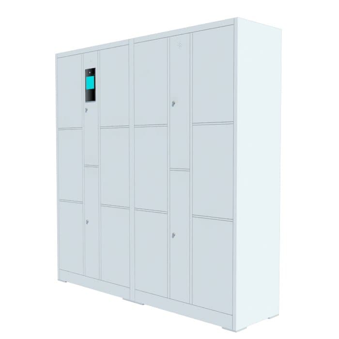 ตู้ล็อคเกอร์ สแกนใบหน้า 12 ช่อง