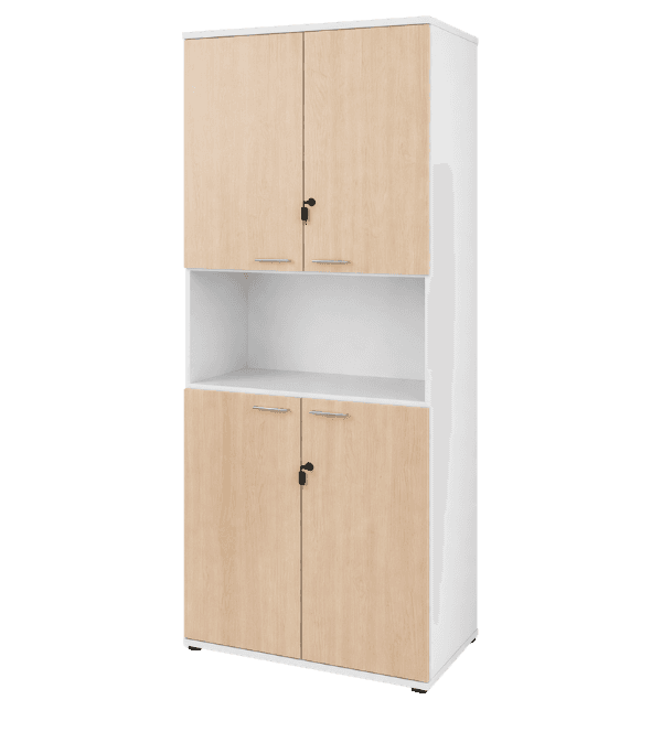 ตู้เก็บเอกสารบน-ล่างบานเปิด ตรงกลางโล่ง