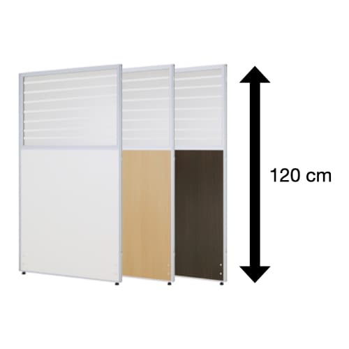 พาทิชั่นรุ่น 2 ครึ่งกระจกขัดลาย ขนาดความสูง 120 cm