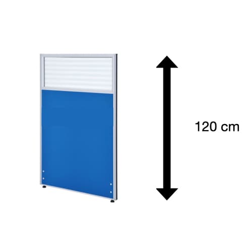 พาทิชั่นรุ่น 3 ครึ่งกระจกขัดลาย ขนาดความสูง 120 cm