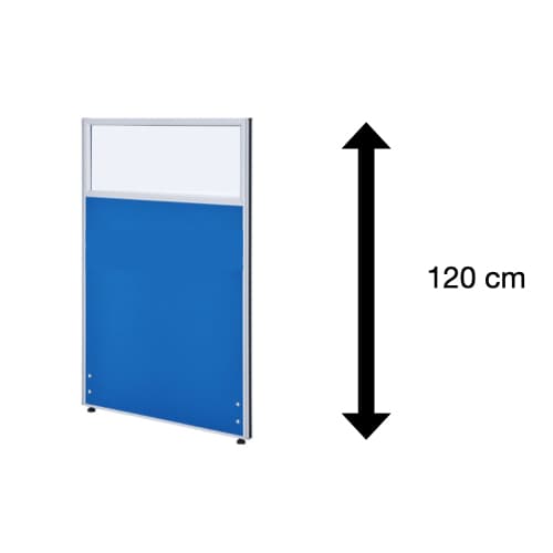 พาทิชั่นรุ่น 5 ครึ่งกระจกใส ขนาดความสูง 120 cm