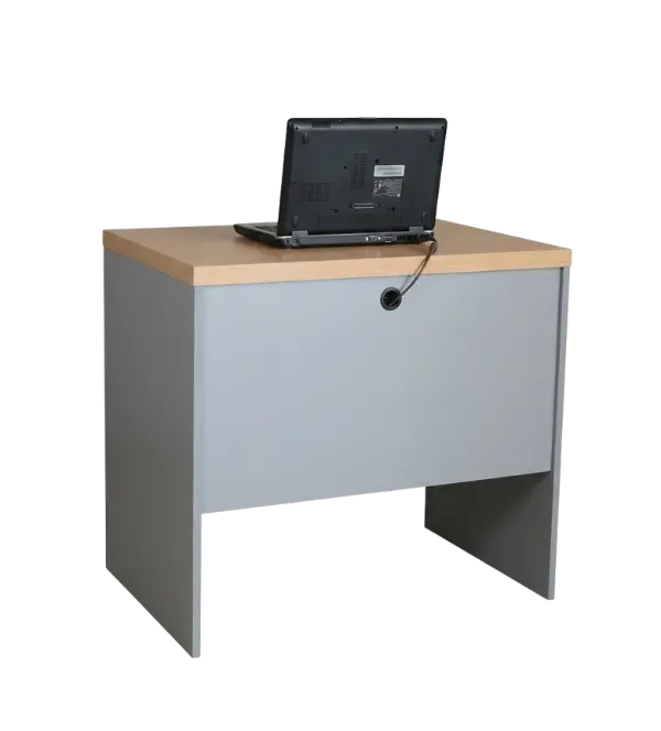 โต๊ะโล่งขาไม้ พร้อมชั้นวางของ